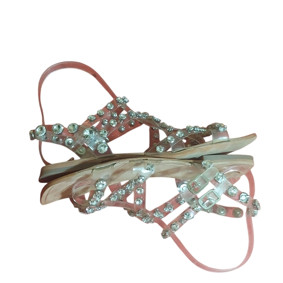 Jeffrey Campbell Silver Sandals with Shimmering Straps - Picture 10 of 15